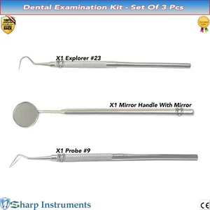 Dental Hygiene Cleaning Kit Probe Explorer Mouth Mirror Clinical Treatment Set - Bild 1 von 4