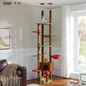 PAWZ Road Floor to Ceiling Cat Tree Tower Scratcher Height Adjustable 91''~100" - Picture 1 of 52
