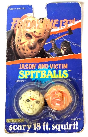 Vintage LJN Toys Jason & Victim SpitBalls Friday the 13th 1989 Squirts 18 Feet Cover