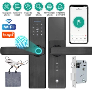 Slim Smart Lock for Glass Door, WiFi Bluetooth Digital Keypad Fingerprint Lock d - Picture 1 of 14