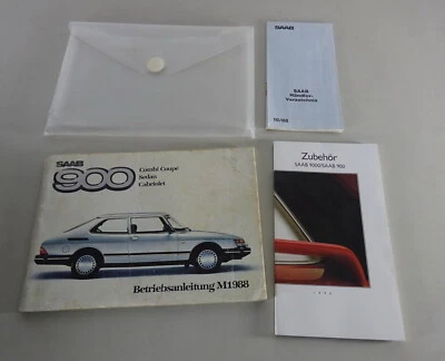 Mappa di Bordo + ' Uso Saab 900 Schrägschnauzer + Cabrio / Turbo V.1988 - Immagine 1 di 2