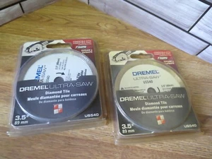 (2) Dremel Ultra Saw US540 3.5-Inch Diamond Tile Blade NEW 89mm - Picture 1 of 6