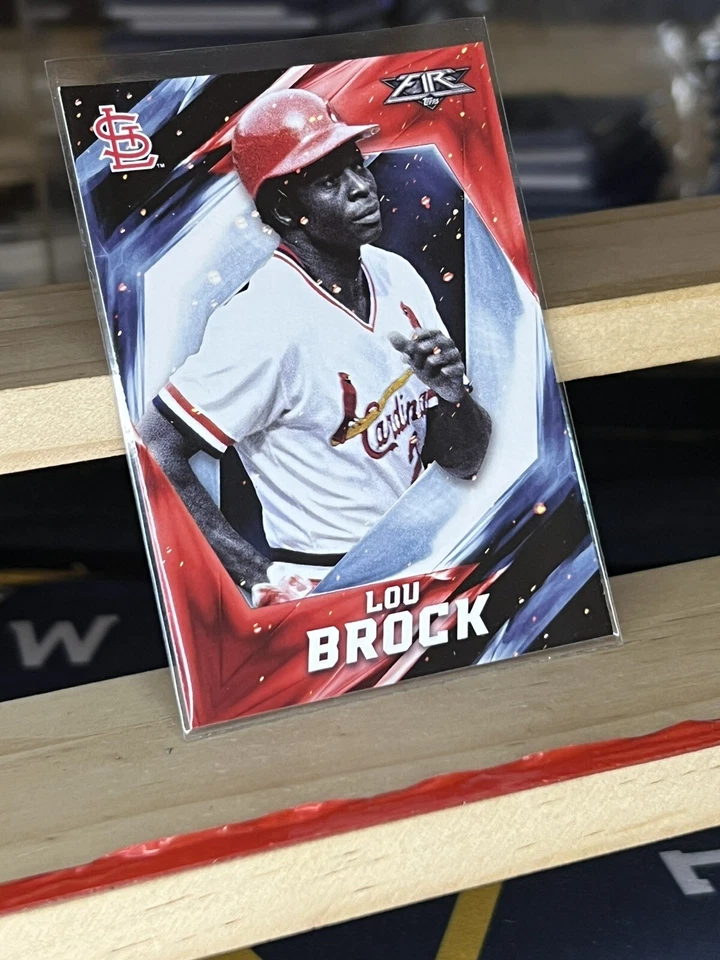 Lou Brock Topps Fire 2017 - Image 1 of 1