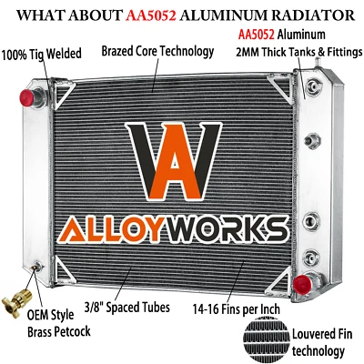 4Rows Radiator Fits 1991-2002 Chevy Kodiak C60 C70 C5500 C6500 C7500 Topkick V8 - Image 1 of 4