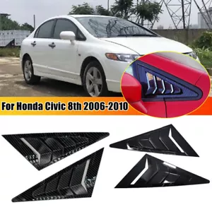 For Honda Civic Sedan 8th 2006-2010 Front Side Vent Window Louver Shutter Cover - Picture 1 of 14