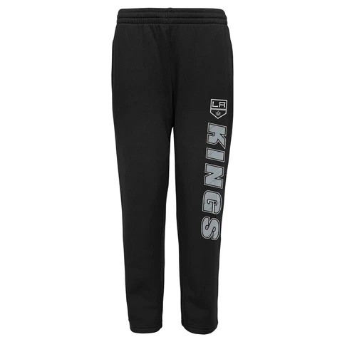 Outerstuff Los Angeles Kings NHL Boys Youth (8-20) Post Game Fleece Pant, Black Cover