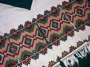 A pair of vintage Embroidered Ukrainian rushnik towel folk handmade №1029 - Picture 1 of 10