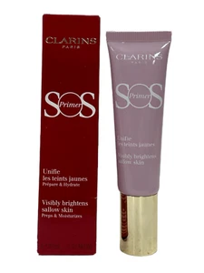 Clarins SOS Primer Visibly Brightens Sallow Skin (05 Lavender) (30ml / 1oz) NEW - Picture 1 of 3