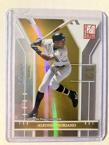 2004 Donruss Elite Alfonso Soriano Status Gold #/24 #43 Rangers - Picture 1 of 2