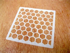 Honeycomb Effect Tile Crafting Stencil 10cm or 15cm Washable Reusable Mylar - Picture 1 of 10