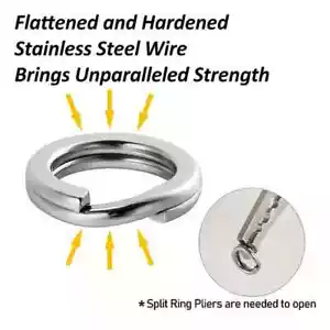 10 Ultra Strong Stainless Steel Split Ring loop Key Link Jump Hoop Craft Finding - Picture 1 of 18