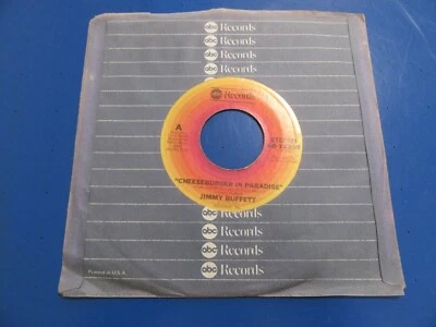 70's Record 45 RPM JIMMY BUFFETT /Cheeseburger In Paradise Foto 1 de 2
