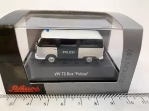 25729 SCHUCO 1:87 VW T2a Bus POLIZEI - Bild 1 von 1
