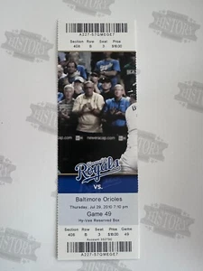 2010 Baltimore Orioles at Kansas City Royals Ticket 7/29/10 - Picture 1 of 1