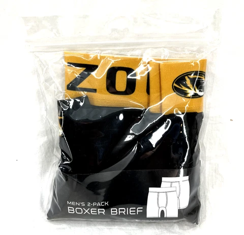 NEW Missouri Mizzou MU Tigers Concepts Sport 2 Pack Boxer Brief Set Mens L Cover
