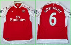 Puma KOSCIELNY #6 ARSENAL 2015 2016 Home Football Shirt Soccer Jersey Size L - Picture 1 of 24