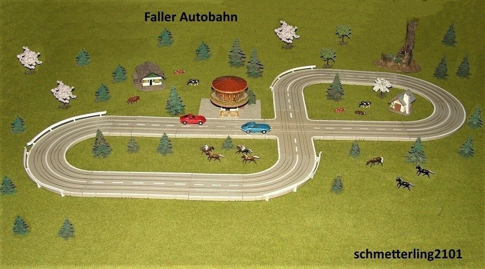 Faller AMS -  Autorennbahn  Autobahn  - Schienenmaterial - - Bild 1 von 1