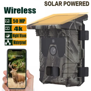 Cámara Trail 50MP 4K Cámara de Caza con Energía Solar para Seguridad en el Hogar Exterior C7Z0 - Imagen 1 de 12