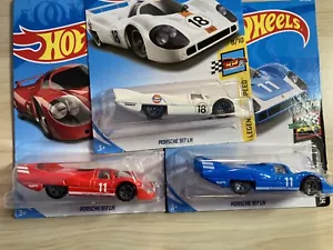 Hot wheels bundle x 3 rare Porsche 917 LH including white Gulf livery Long Cards - Picture 1 of 15
