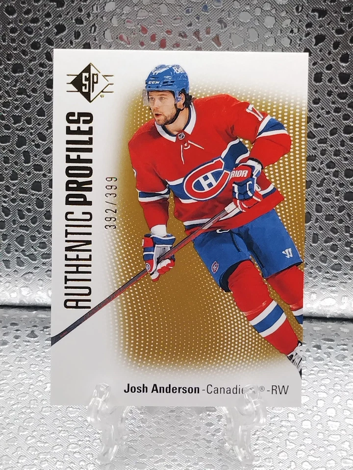 2021/22 Upper Deck SP Gold Authentic Profiles Josh Anderson #AP-6 /399 - Image 1 of 3