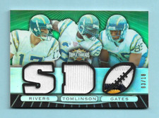 2007 Topps Triple Threads Combos RELIC Card! Rivers-Tomlinson-Gates! SP# 3/18!