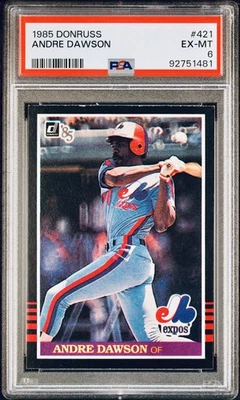 1985 Donruss #421 - Andre Dawson NR Montreal Expos PSA 6 - Imagem 1 de 3