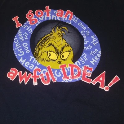 The Grinch "I've Got an Awful Idea" T 恤,男式 XL 码,Dr. Seuss 品牌 — 第 1/4 张图片