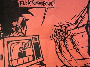 DE COLECCIÓN SONAJERO BATALLA HASTA AQUÍ LOS IGNORANTES CORTE CARMESÍ F*** VOLANTE SUPERBOWL - Imagen 1 de 3