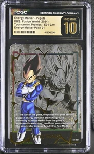 Dragon Ball Fusion Vegeta Gold Energy Marker E01-02 Promo CGC PRISTINE 10 - Picture 1 of 2