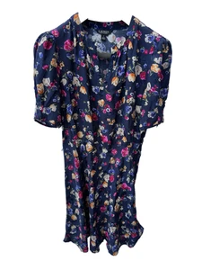 Ralph Lauren Felippo Short Sleeve Floral Print Dress Size 2 - Picture 1 of 8