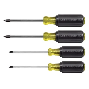 Klein Tools 4 Piece Square Recess Screwdriver Set With Cushion Grip Handles - Picture 1 of 7