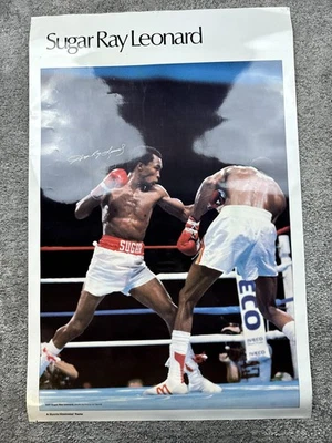 Vintage Sugar Ray Leonard Boxing Poster Sports Illustrated 6601 Large Photo - Image 1 of 4