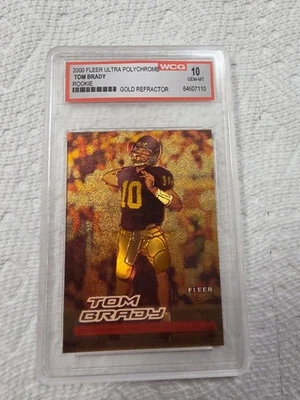 Fleer Ultra Policromado Tom Brady Rookie Gold Refractor 2000  Foto 1 de 2