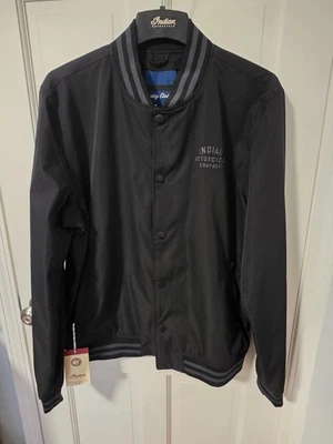 NWT Indian Motorcycle Black Casual Bomber Jacket Men's Riding Size Large - Image 1 of 4