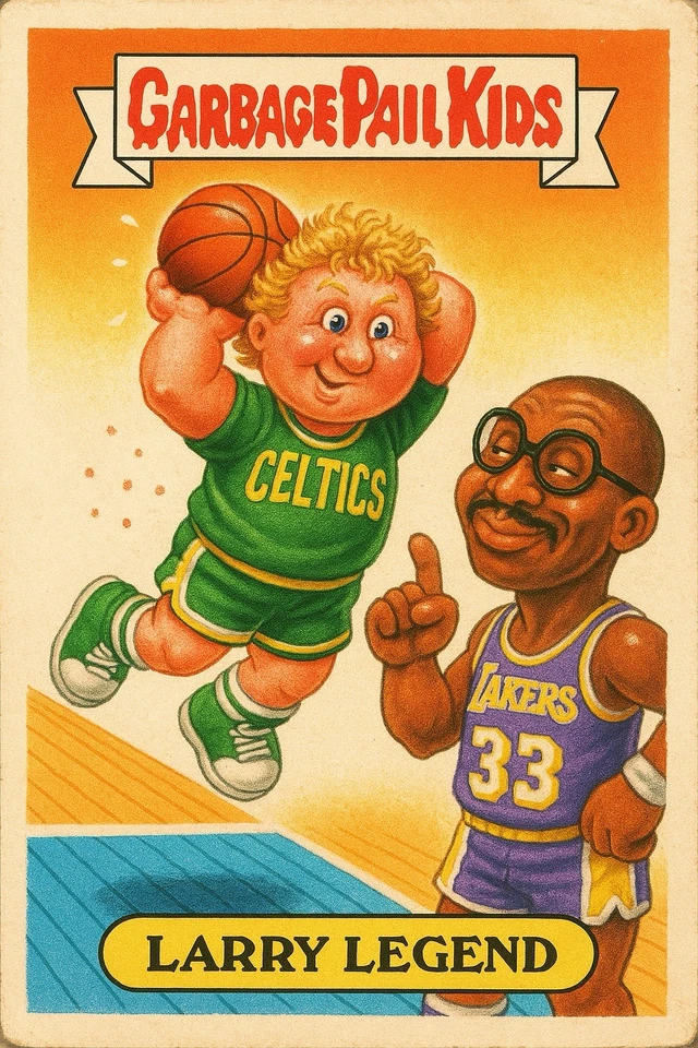 Tarjeta coleccionable Larry Bird personalizada GPK Celtics Boston Larry Legend Lakers Foto 1 de 1