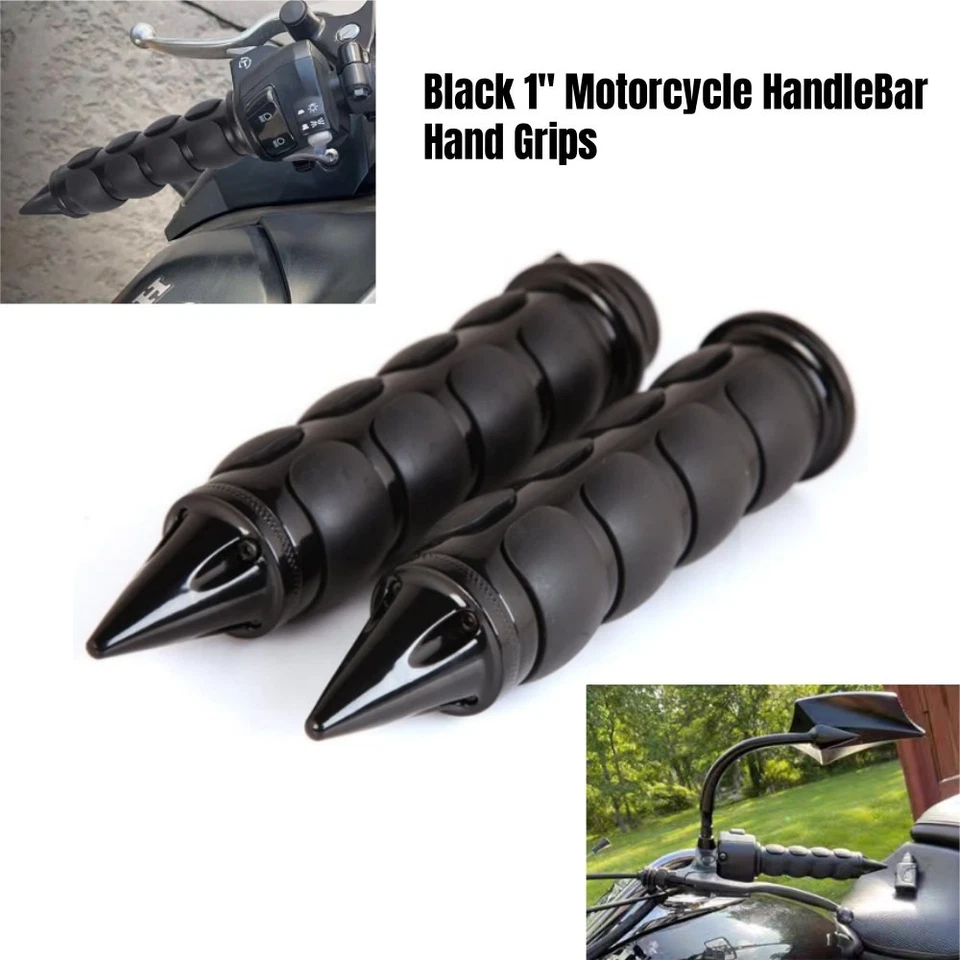 1" Motorcycle Handlebar Hand Grips For Harley Yamaha Road Star Silverado 99-06 - Imagem 1 de 4
