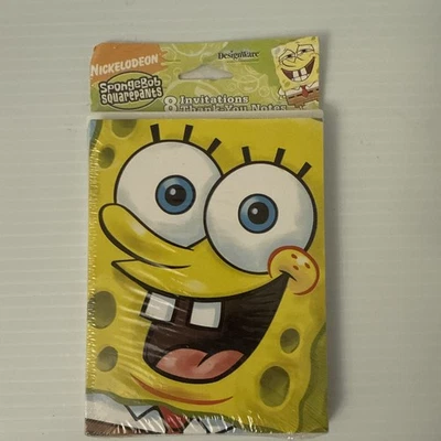 SpongeBob Invitations & Thank You Cards- 8 Of Each Plus Envelopes - Image 1 of 4
