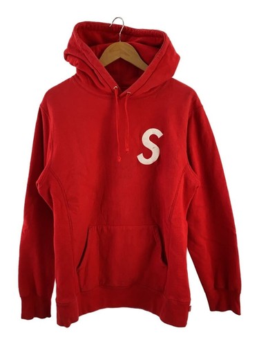Parka Supreme ricamato con logo S L cotone rosso