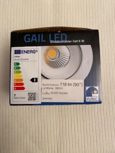 Rutec LED Einbaustrahler SET, Weiß, Neu , #ALU57301-WW, schwenkbar, IP40 - Bild 1 von 4