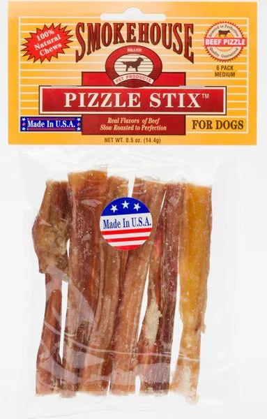SMOKEHOUSE Pizzle Stix palitos de carne 100 % naturales masticables para perros hechos en EE. UU. Foto 1 de 2