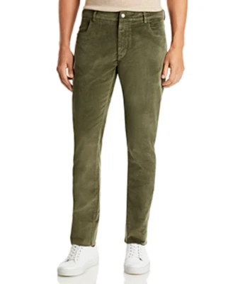 Pantalones de pana Canali elásticos calce regular para hombre L127302 talla 36 verde oscuro nuevos Foto 1 de 3