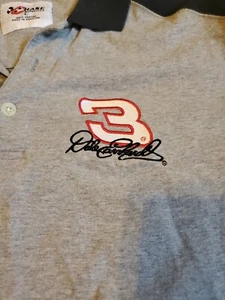 Chase Authentics Dale Earnhardt #3 Racing Gray Black Polo Men's Size L Vintage - Picture 1 of 4