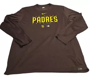 Nike San Diego Padres LS Shirt Men XL MLB Jackson Merrill Team Issued Authentic - Picture 1 of 7