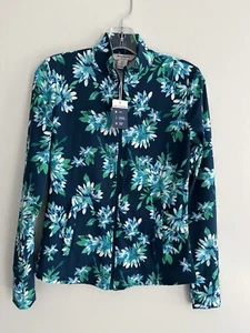 Tommy Bahama Floral Full Zip Active Jacket Size XS Gold Tennis Green Blue - Bild 1 von 5