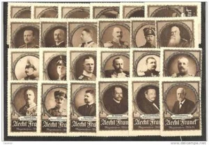 Personages Celebritys Serie Complete Set 24 Poster Stamps Vignettes Vi�etas - Imagen 1 de 1