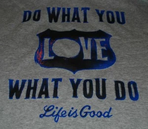 NWT Men's Life is Good Do What You Love Gray Go To LS Pullover Hoodie Sweatshirt - Picture 1 of 8