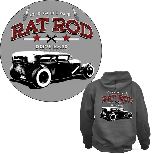 SACAI Auto Hot Rod Sweatshirt Kapuzenpullover Garage Automotiv Hoodie *1049 grau