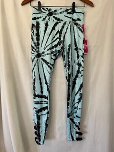 Justice Dance Gym Girls Blue Radial Dye Casual Leggings Size XL 16/18 New - Picture 1 of 4