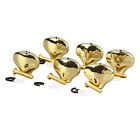 (Gold)6 Pcs Guitar Machine Head Button Exquisite Fish Tail Shape Grip Metal HG5
