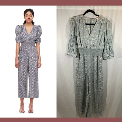 NUEVO $550 Mono Rebecca Taylor Lauren Floral Seda Jacquard [Talla 6] #E780 Foto 1 de 4